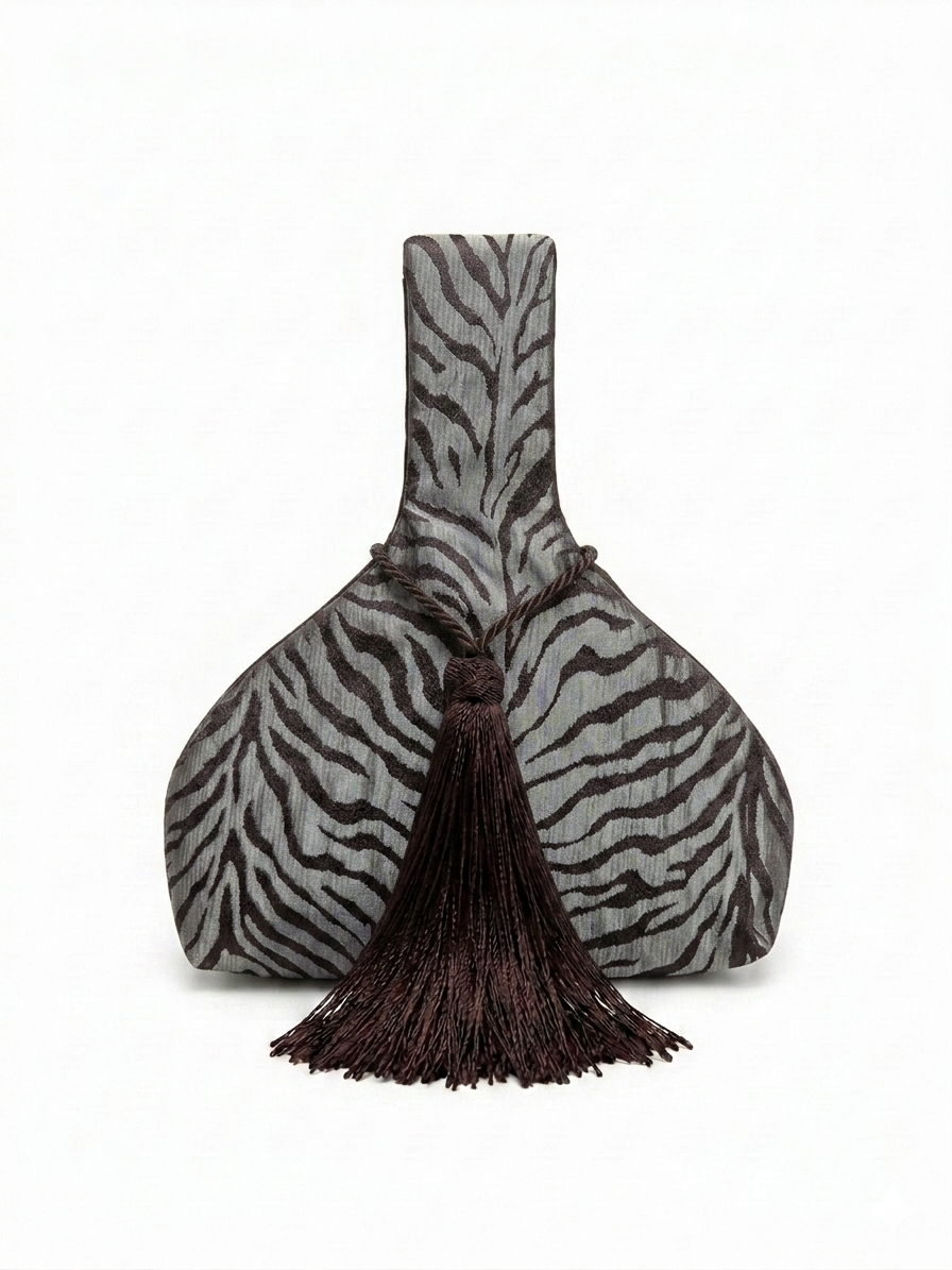 Zebra Silk Tassel in Truffle